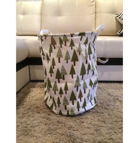 Кошик для іграшок, білизни на зав'язках "Зелений ліс"