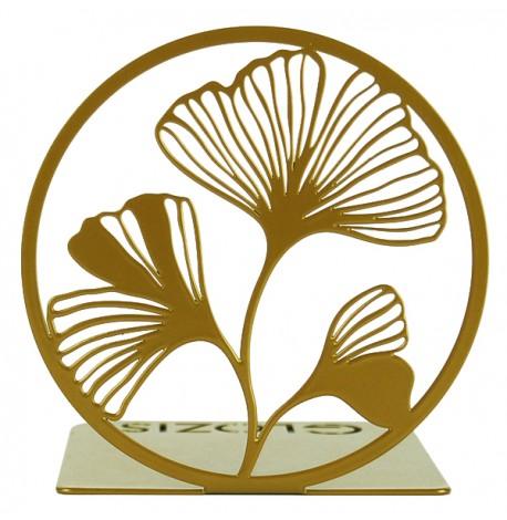 Металлический упор для книг Glozis Ginkgo Bronze (бронза)