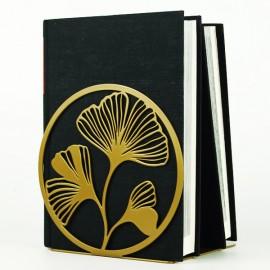 Металлический упор для книг Glozis Ginkgo Bronze (бронза)