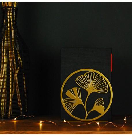 Металлический упор для книг Glozis Ginkgo Bronze (бронза)