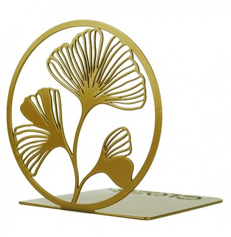 Металлический упор для книг Glozis Ginkgo Bronze (бронза)