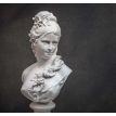 Гипсовый бюст девушки (белый), 32,5 см