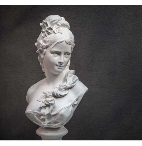 Гипсовый бюст девушки (белый), 32,5 см