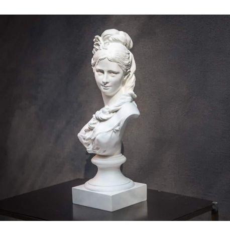 Гипсовый бюст девушки (белый), 32,5 см