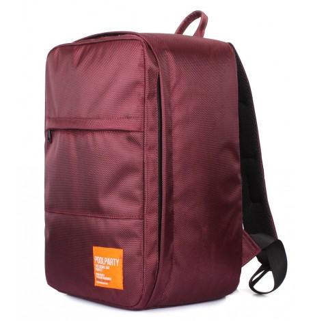 Рюкзак для ручної поклажі PoolParty HUB (бордовий) - Ryanair / Wizz Air / МАУ
