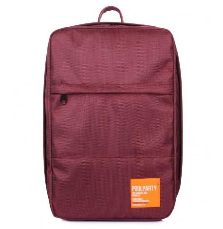 Рюкзак для ручної поклажі PoolParty HUB (бордовий) - Ryanair / Wizz Air / МАУ