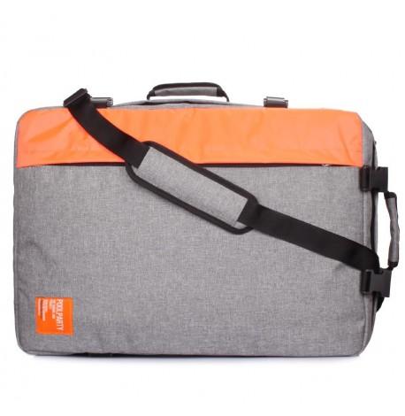 Рюкзак-сумка для ручної поклажі PoolParty Cabin (темно-сірий-помаранчевий) - МАУ