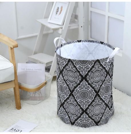Кошик для іграшок, білизни "Чорно-білий орнамент"