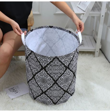Кошик для іграшок, білизни "Чорно-білий орнамент"