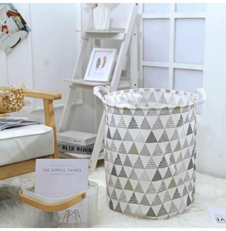 Корзина для игрушек, белья "Серые треугольники"