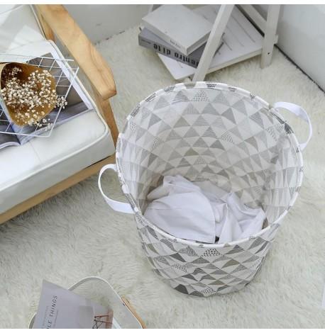 Корзина для игрушек, белья "Серые треугольники"