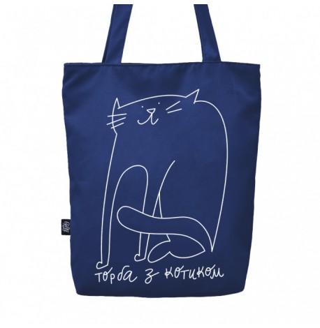 Сумка з саржі з Котиком