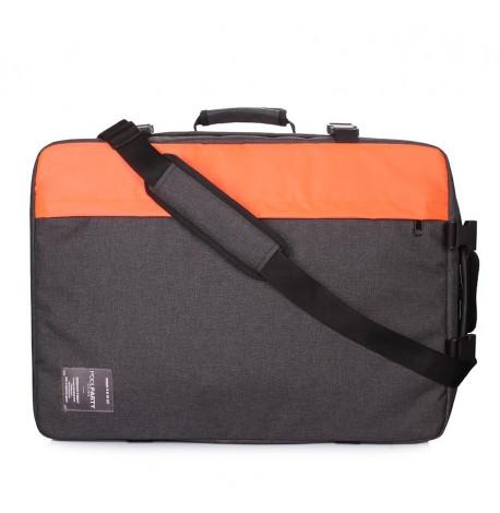 Рюкзак-сумка для ручної поклажі PoolParty Cabin (сірий-помаранчевий) - МАУ