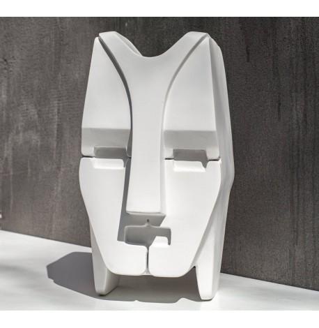 Гипсовая скульптура «Голова Баухаус» (белая), 40 см