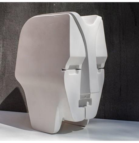 Гипсовая скульптура «Голова Баухаус» (белая), 40 см