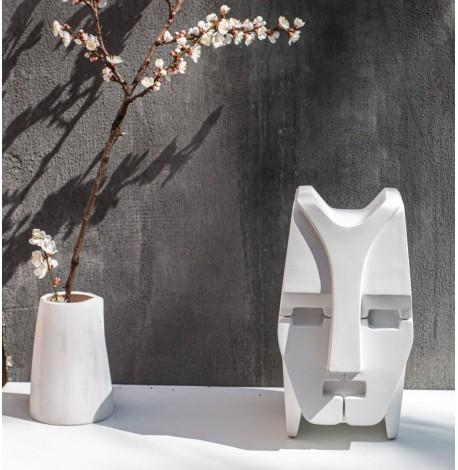 Гипсовая скульптура «Голова Баухаус» (белая), 40 см