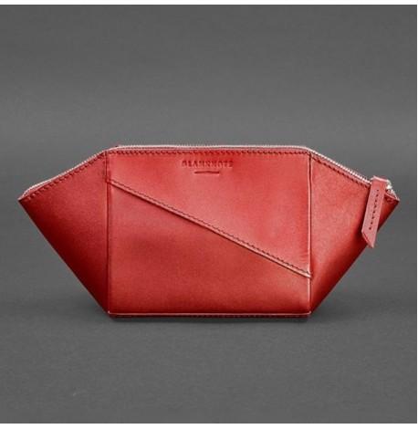 Косметичка из натуральной кожи (красная) кожа Krast