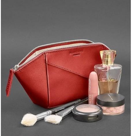 Косметичка из натуральной кожи (красная) кожа Krast