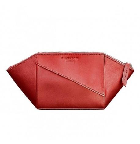 Косметичка из натуральной кожи (красная) кожа Krast