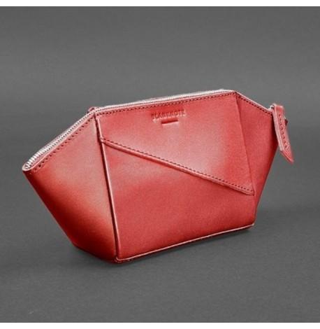 Косметичка из натуральной кожи (красная) кожа Krast