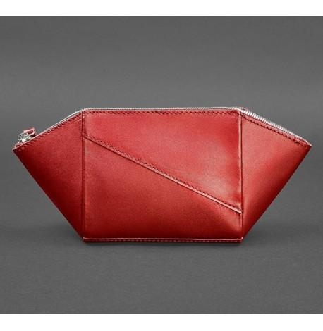 Косметичка из натуральной кожи (красная) кожа Krast