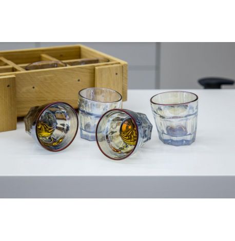 Набор пьяных граненых стопок Rainbow (6 шт)