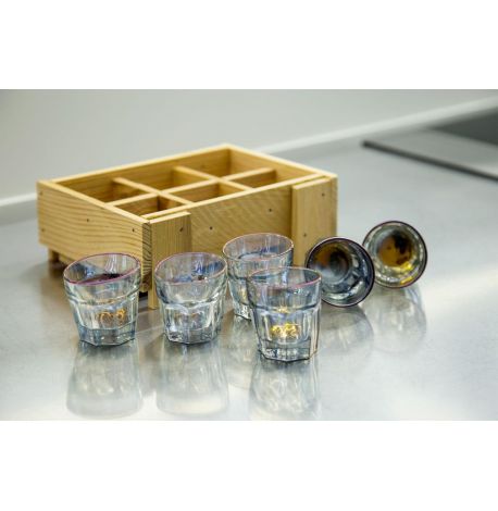 Набор пьяных граненых стопок Rainbow (6 шт)