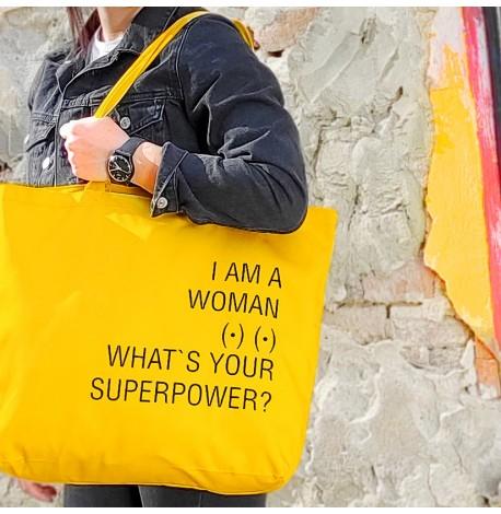 Еко сумка Market MAXI I am a woman What`s your superpower?