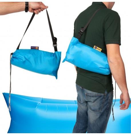 Бескамерный надувной шезлонг-лежак RipStop 2.0 (голубой)