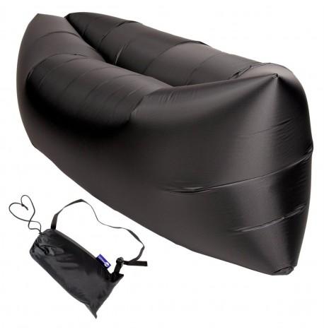 Бескамерный надувной шезлонг-лежак RipStop 2.0 (черный)