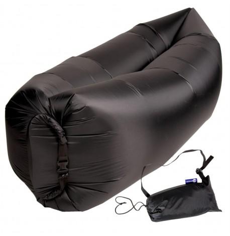 Бескамерный надувной шезлонг-лежак RipStop 2.0 (черный)
