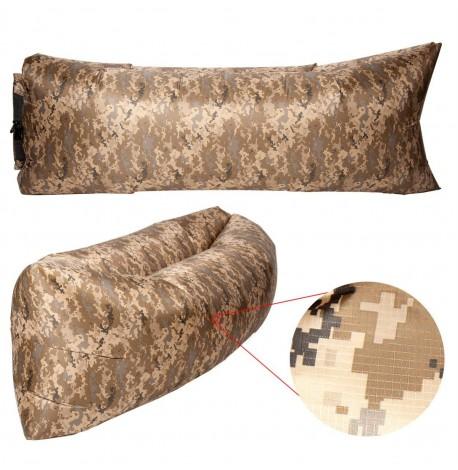 Бескамерный надувной шезлонг-лежак RipStop 2.0 (камуфляж)