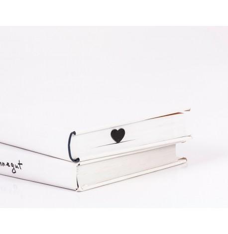 Закладка для книг «Серце» (чорна)