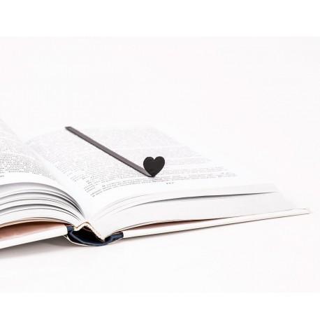Закладка для книг «Серце» (чорна)
