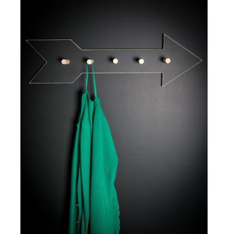 Настінна вішалка для одягу "Стріла" (чорна)