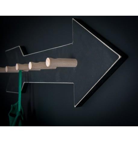 Настінна вішалка для одягу "Стріла" (чорна)