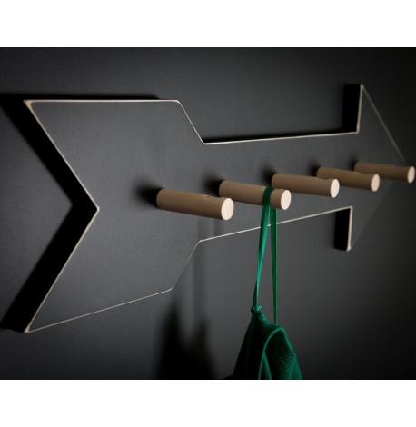 Настінна вішалка для одягу "Стріла" (чорна)