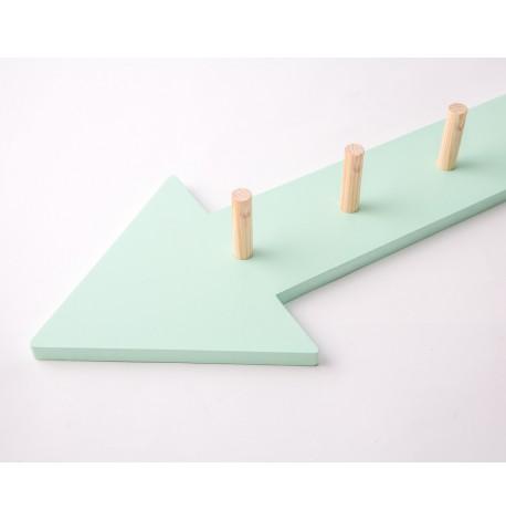 Настенная вешалка для одежды "Стрела" (мятная)