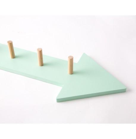 Настенная вешалка для одежды "Стрела" (мятная)