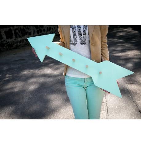 Настенная вешалка для одежды "Стрела" (мятная)