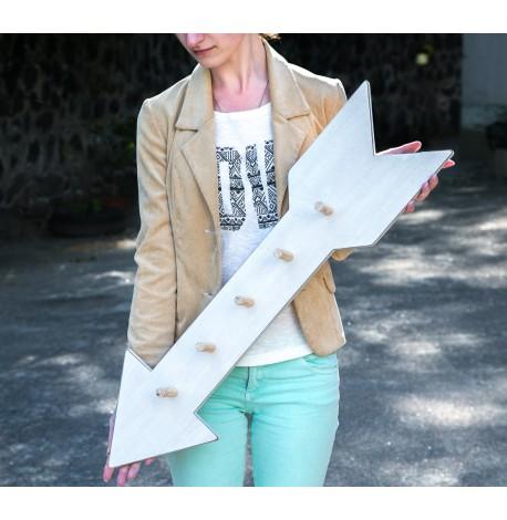 Настінна вішалка для одягу "Стріла" (світле дерево)