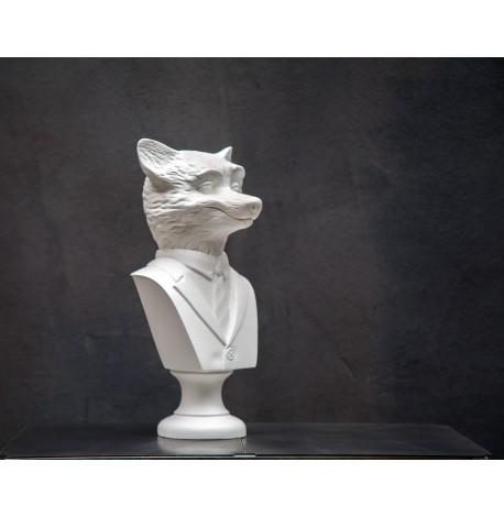 Гіпсовий бюст "Фантастичний Лис" (білий), 35 см