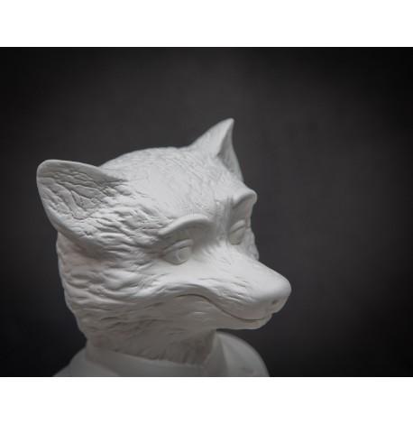 Гіпсовий бюст "Фантастичний Лис" (білий), 35 см