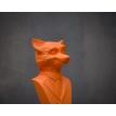 Гипсовый бюст "Фантастический Лис" (оранжевый), 35 см
