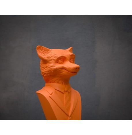 Гипсовый бюст "Фантастический Лис" (оранжевый), 35 см