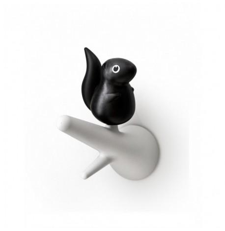 Настінні гачки для одягу Hook Squirrel Qualy (чорний-білий)