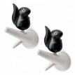 Настінні гачки для одягу Hook Squirrel Qualy (чорний-білий)
