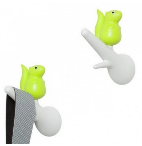 Настенные крючки для одежды Hook Squirrel Qualy (зеленый-белый)