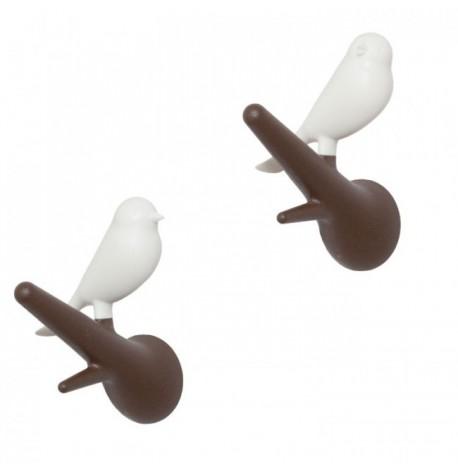 Настенные крючки для одежды Hook Sparrow Qualy (коричневый-белый)