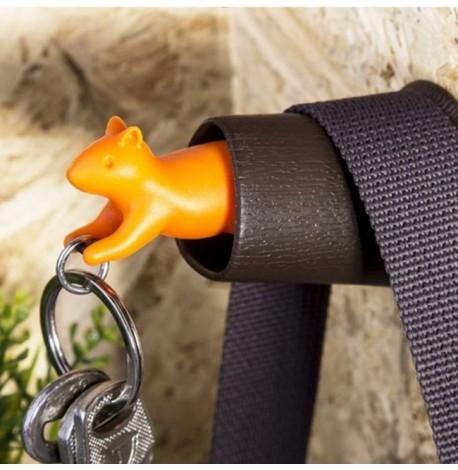 Ключница настенная и брелок для ключей Squirrel Qualy (оранжевый)